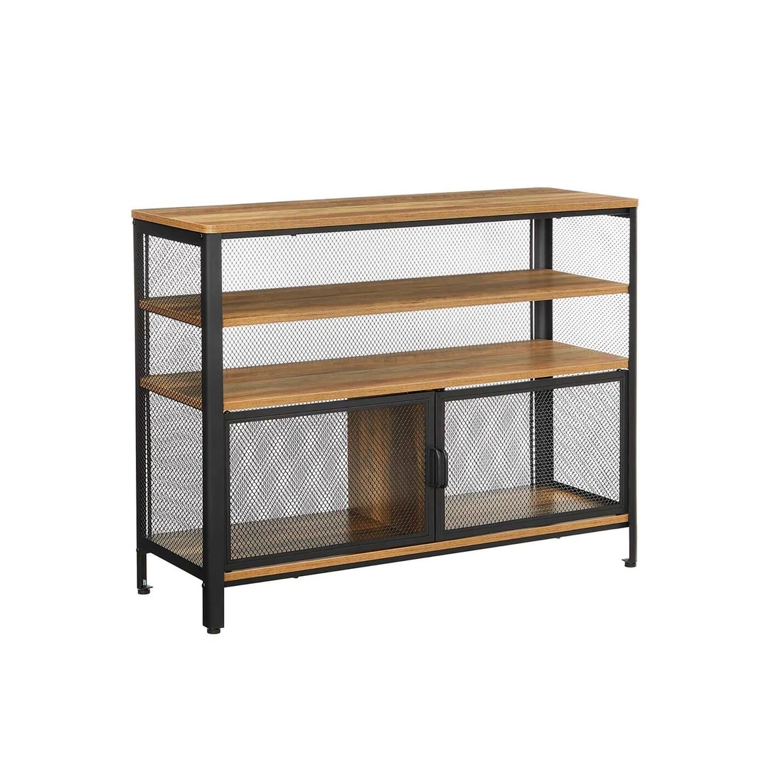 Vintažinės rudos-juodos spalvos konsolinis staliukas