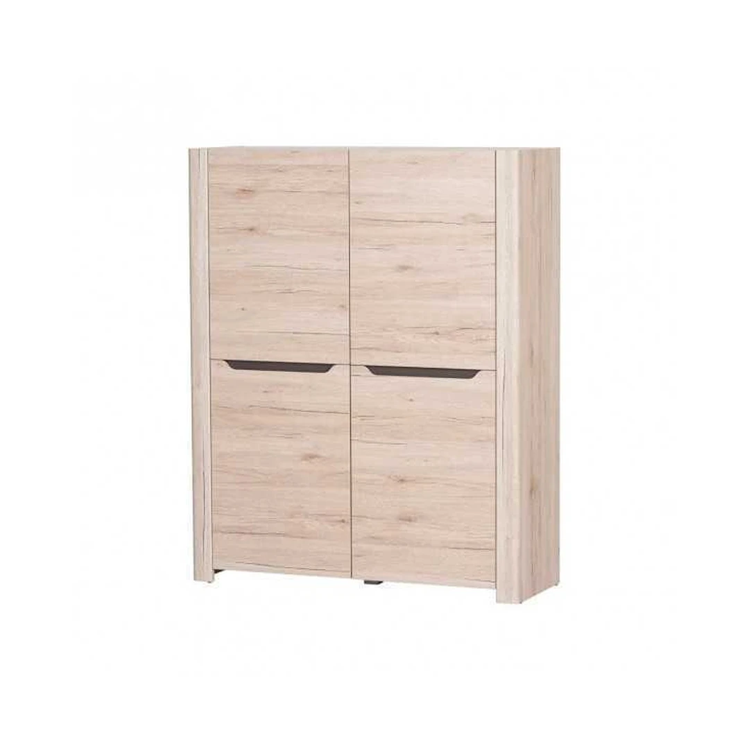 Moderni spintelė su pasukamomis durimis, ąžuolo dekoru