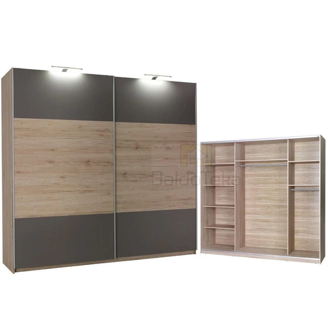 Elegantiškas LMDP spintas su LED apšvietimu