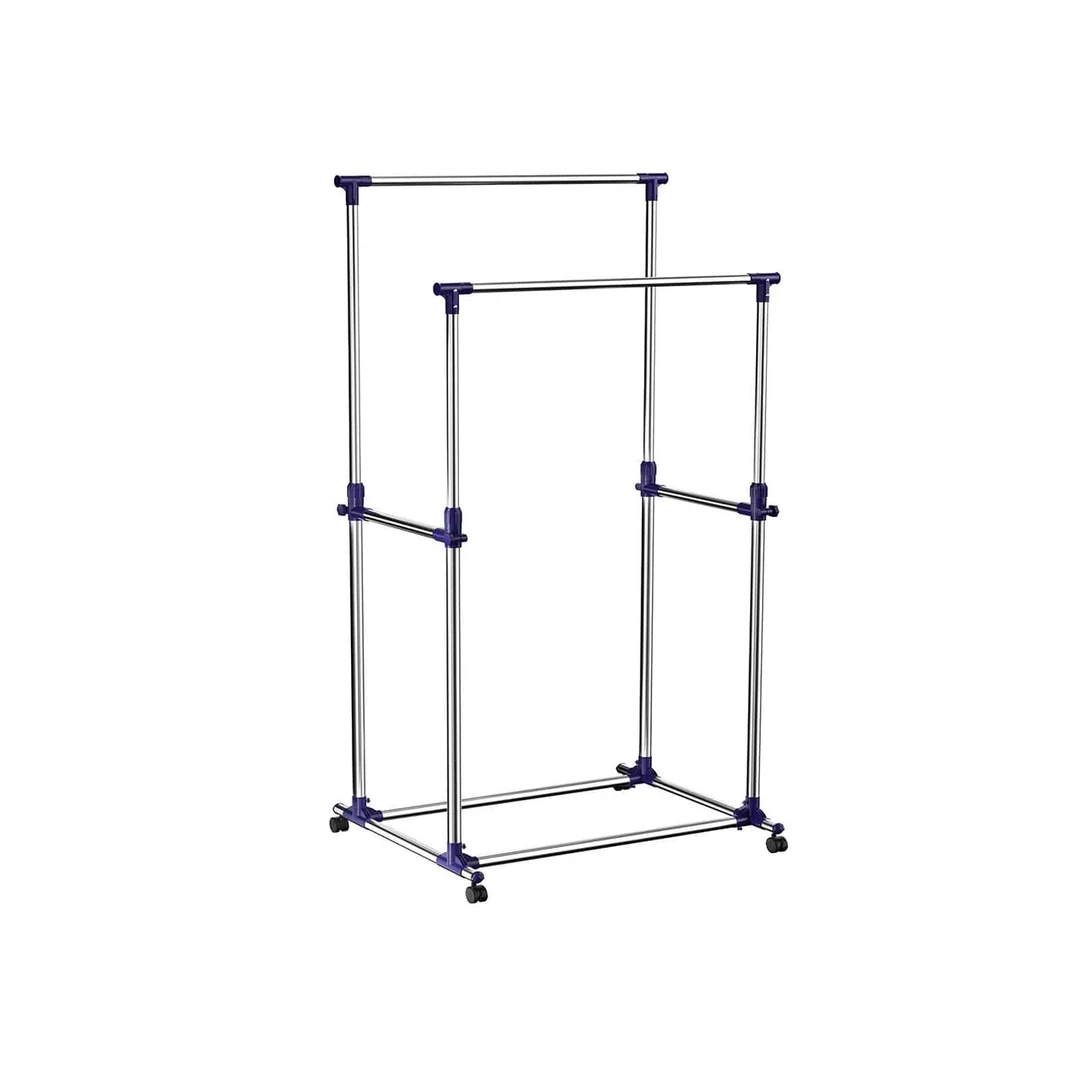 Lengvas ir tvirtas drabužių kabyklos stovas su ratukais