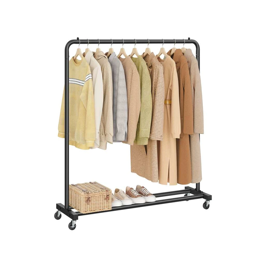 Drabužių kabykla SONGMICS HSR016BH01, ant ratukų, 110 × 141,5 × 38 cm - Rūbų kabyklos