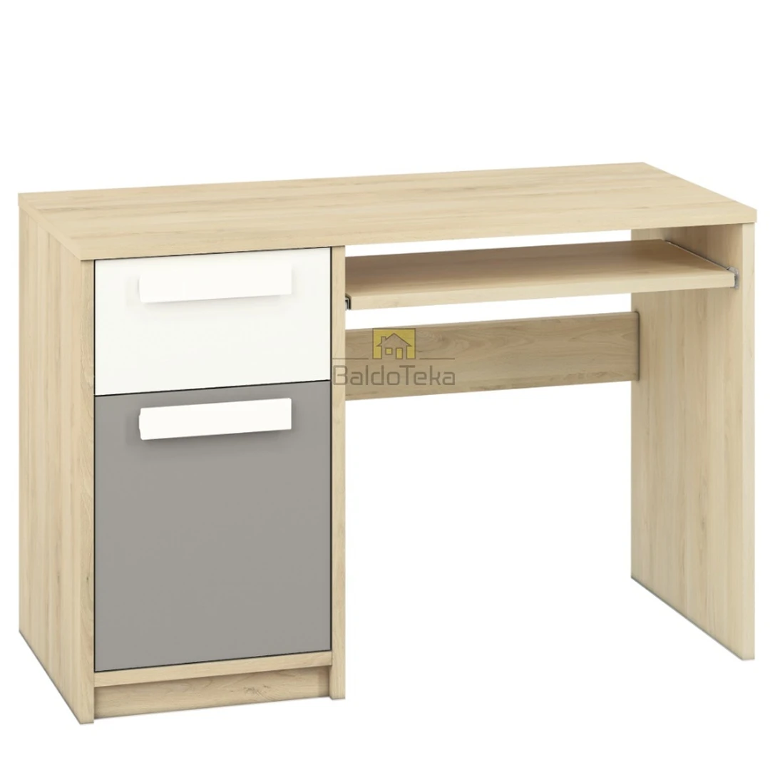 Moderni spintelė su medinėmis rankenėlėmis