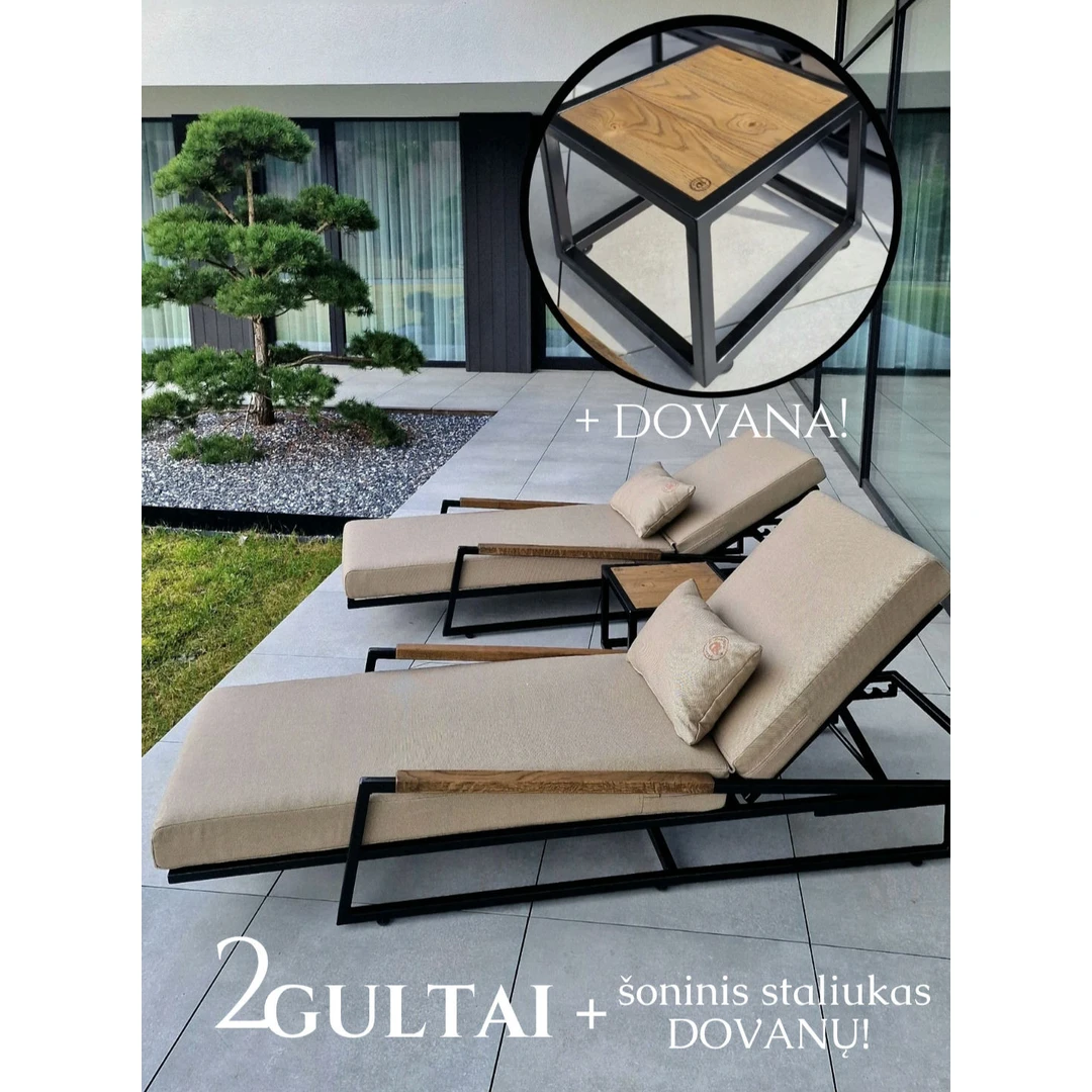 Du gultai + šoninis staliukas ¦ MODERN - Gultai