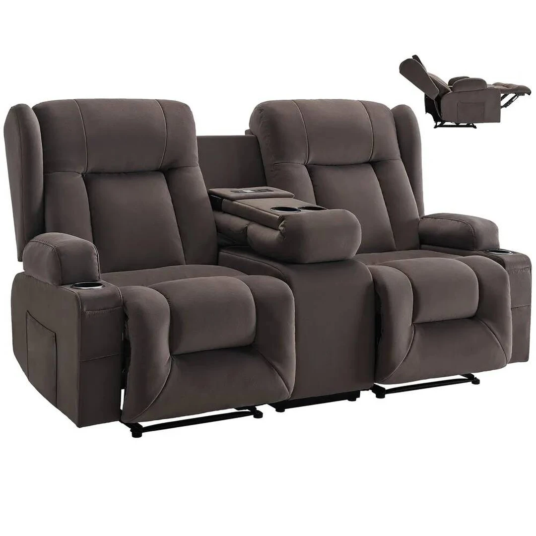 Elektrinė atlošiama sofa su šildymu ir masažu