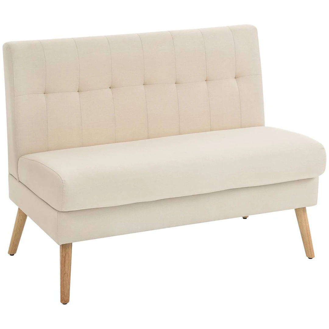 Dvivietė sofa, 2 vietų, Smėlio, 118 × 68 × 90 cm - Sofos