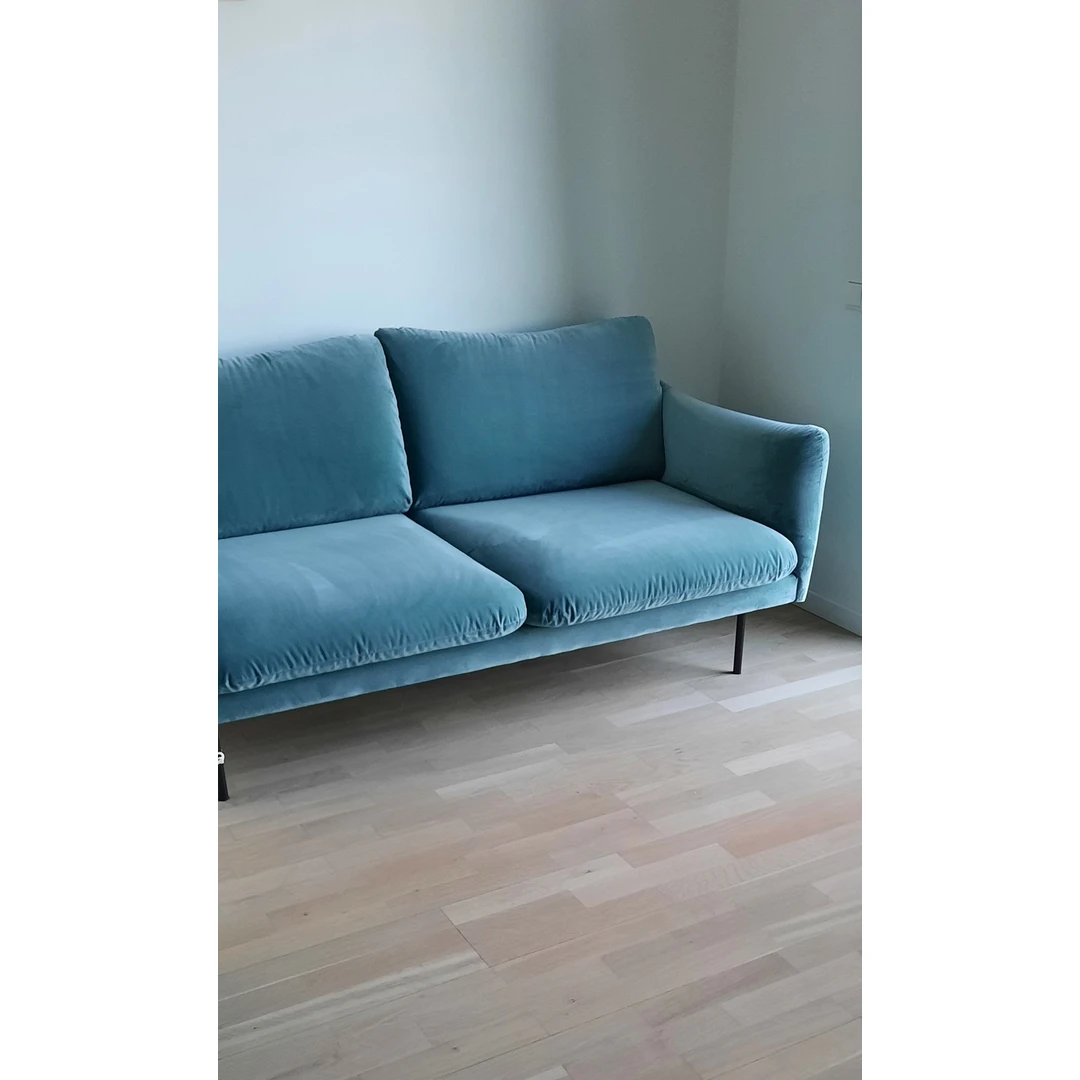 Turkio spalvos veliūro sofos pagalvėlė 1,75x0,95 m