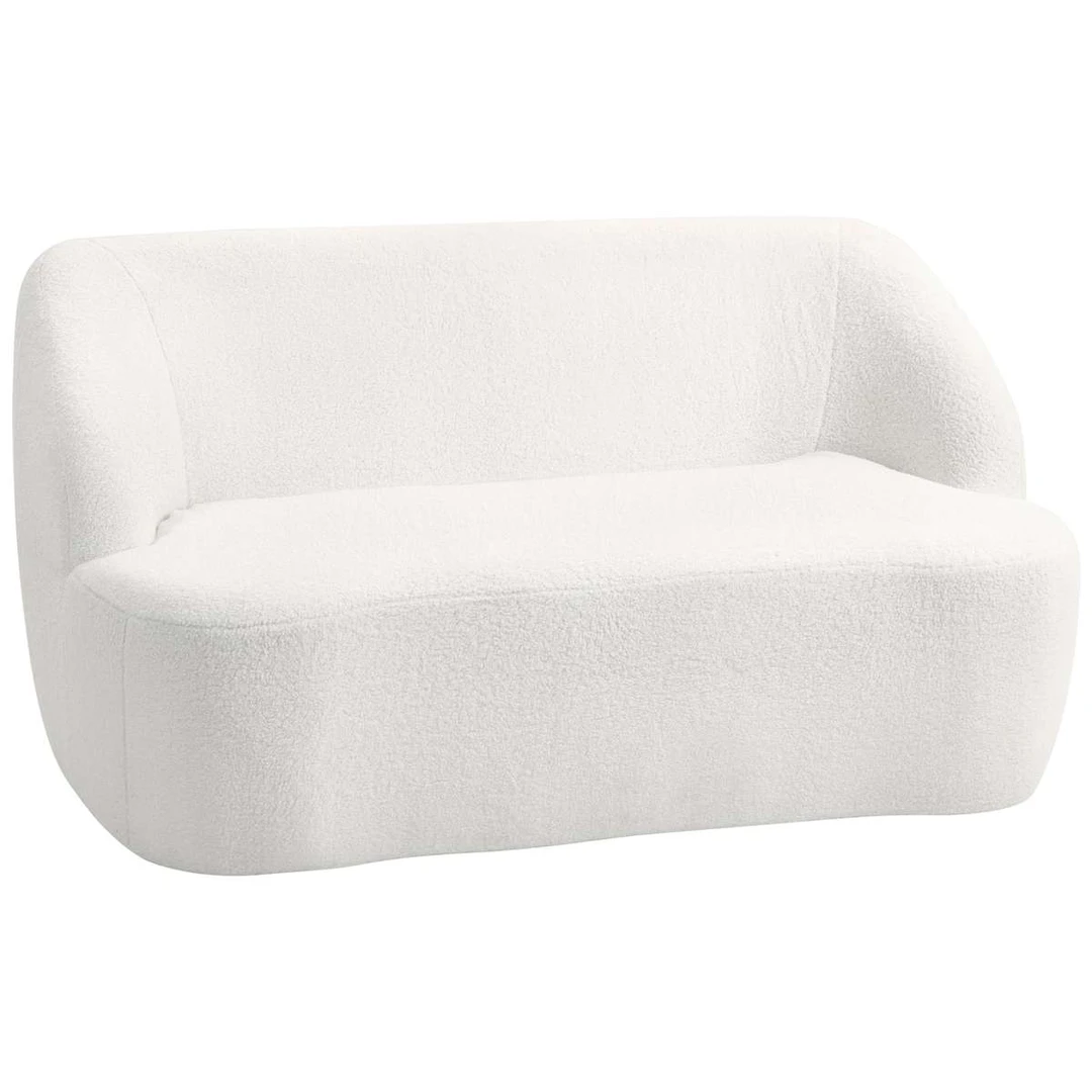 Dvivietė sofa su vilnos imitacijos audiniu
