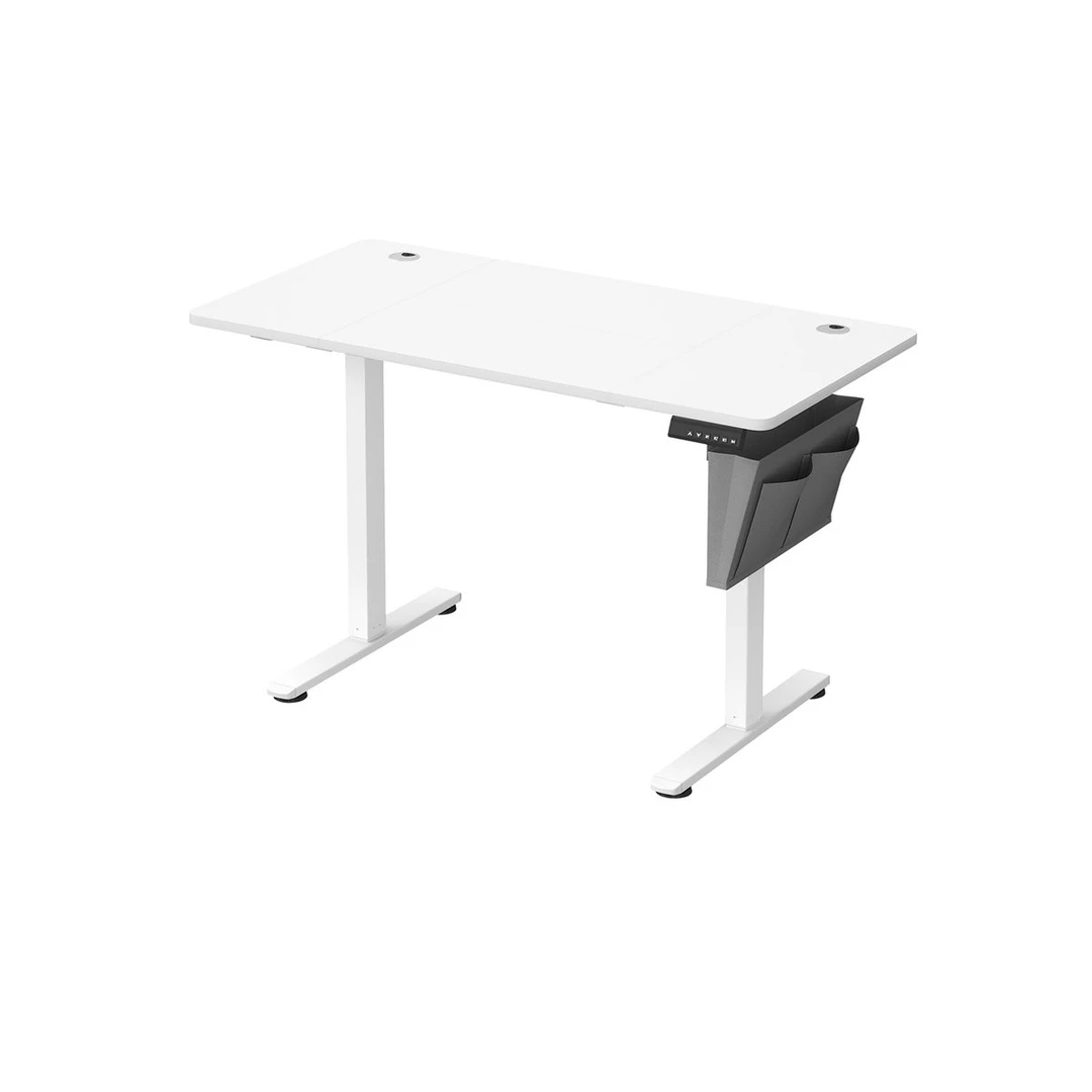 Elektrinis reguliuojamo aukščio rašomasis stalas 60x120x120cm., baltos/pilkos spalvos - Darbo stalai