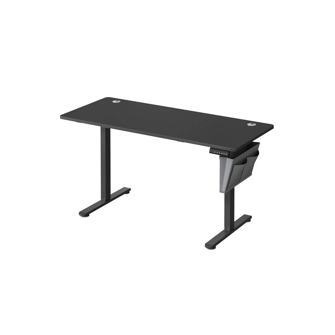 Elektrinis reguliuojamo aukščio rašomasis stalas 60x140x120cm., juodos/pilkos spalvos - Darbo stalai