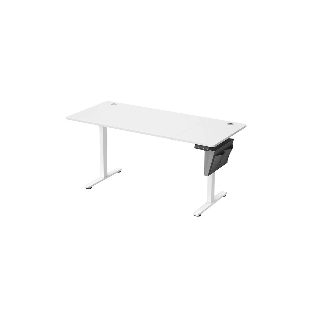 Elektrinis reguliuojamo aukščio rašomasis stalas 70x160x120cm., baltos/pilkos spalvos - Darbo stalai