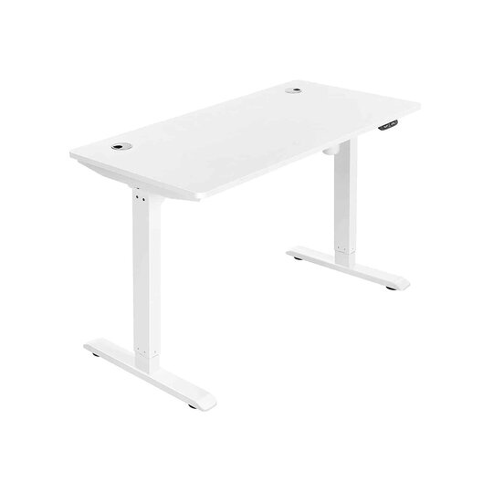 Elektrinis, reguliuojamo aukščio rašomasis stalas, baltas - Darbo stalai