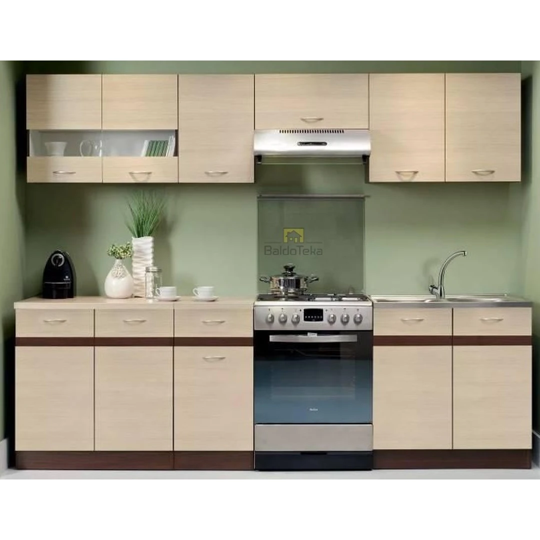 Moderni virtuvės spinta su Rijeka šviesi stalviršiu