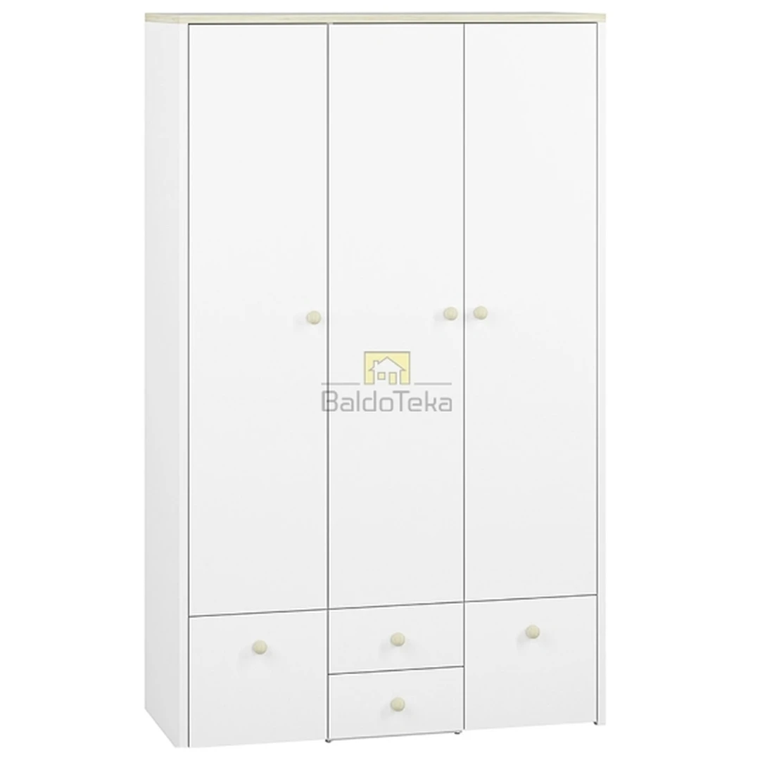 Baldai su pilno ištraukimo bėgeliais – balta + Fjord spalva