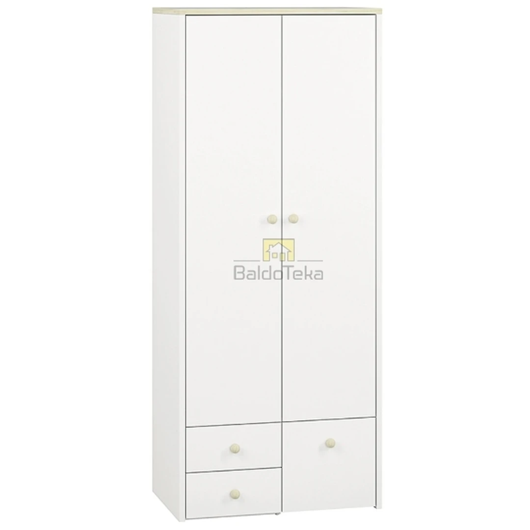 Baldai su pilno ištraukimo bėgeliais – balta + Fjord spalva