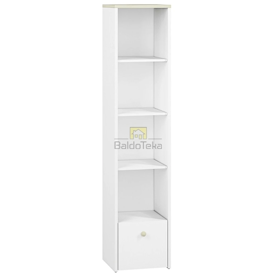 Elegantiškas baltas spintos stalčius su Fjord spalvos akcentais