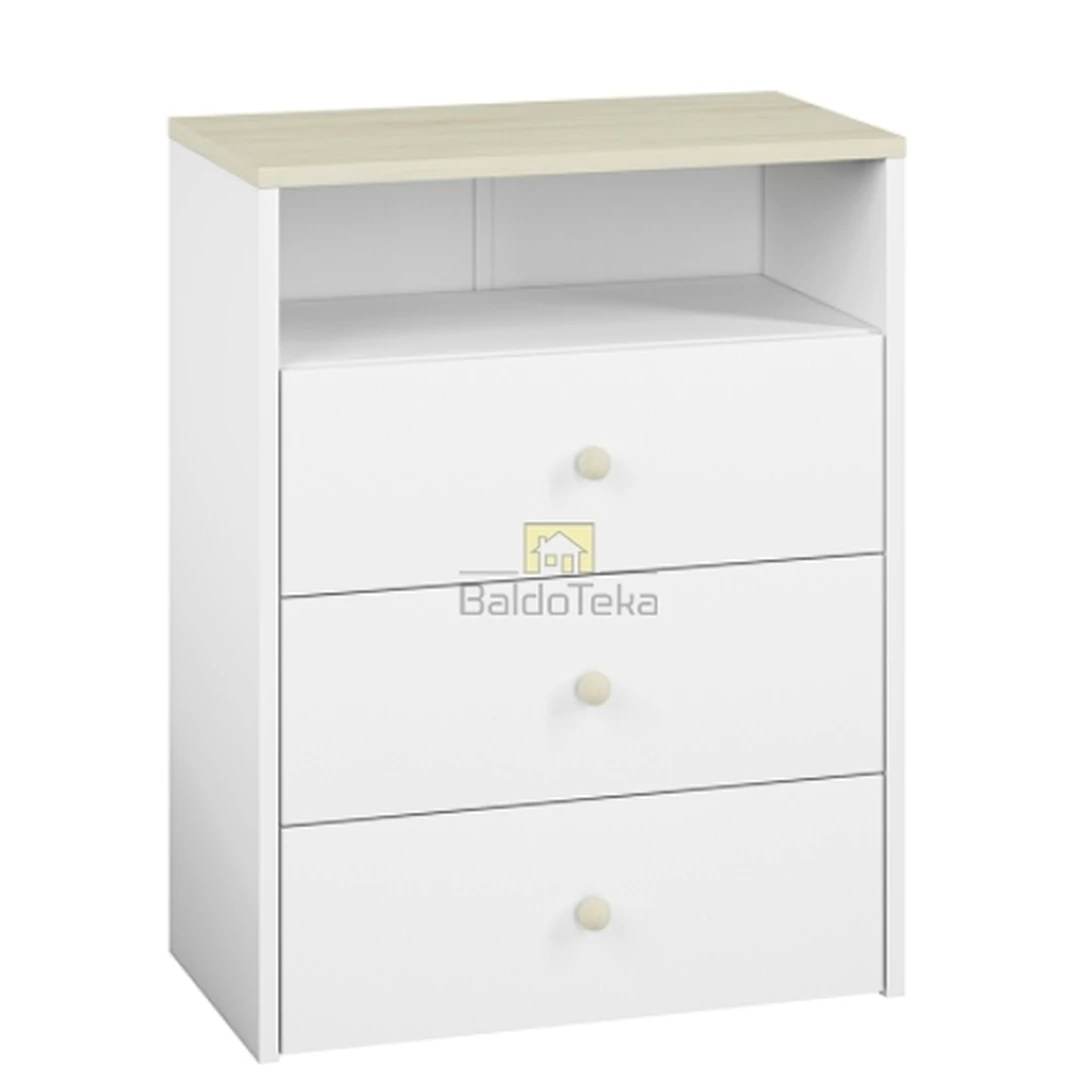 Šiuolaikiška balta spinta su Fjord atspalviu