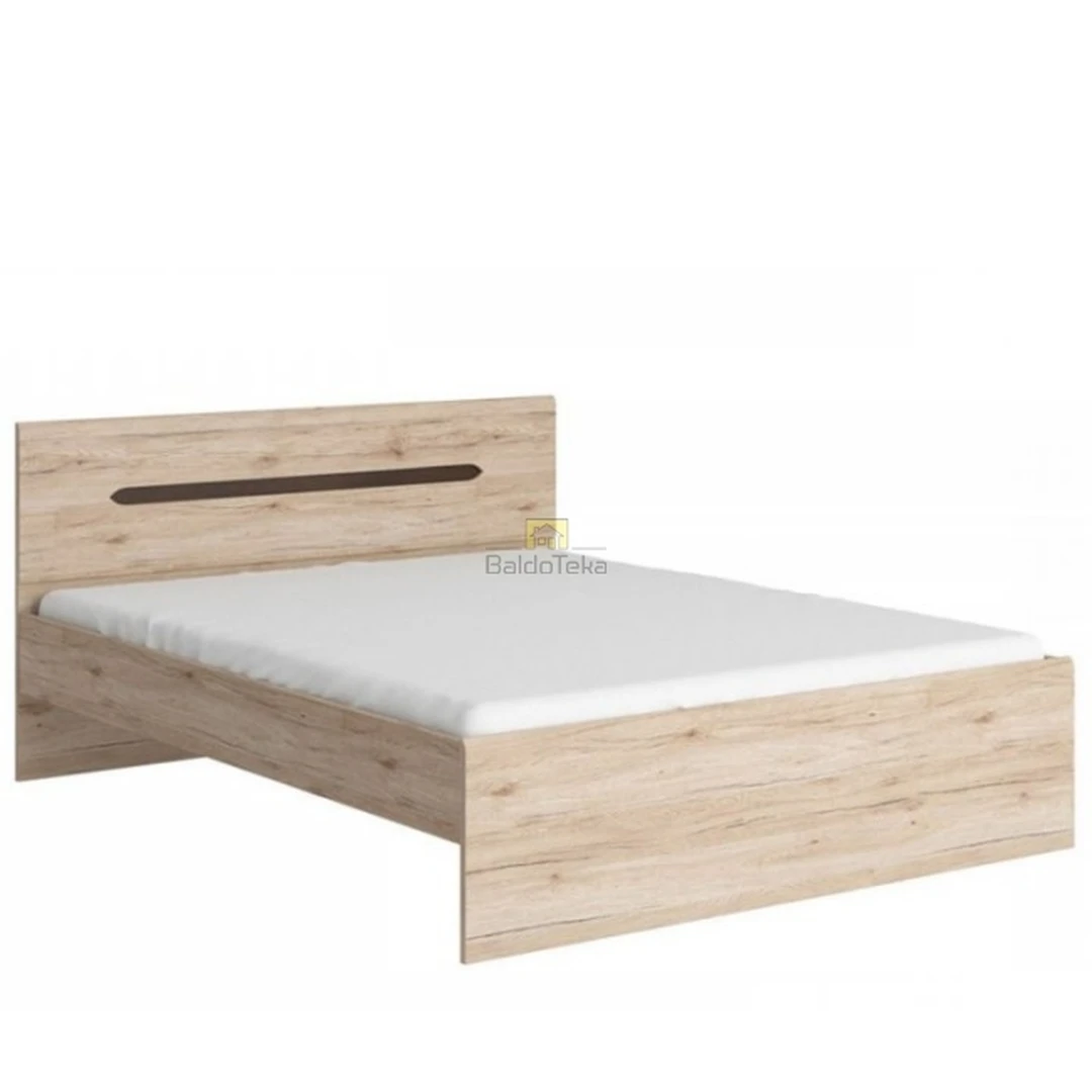 Ergonominė lova šviesaus ąžuolo spalvos