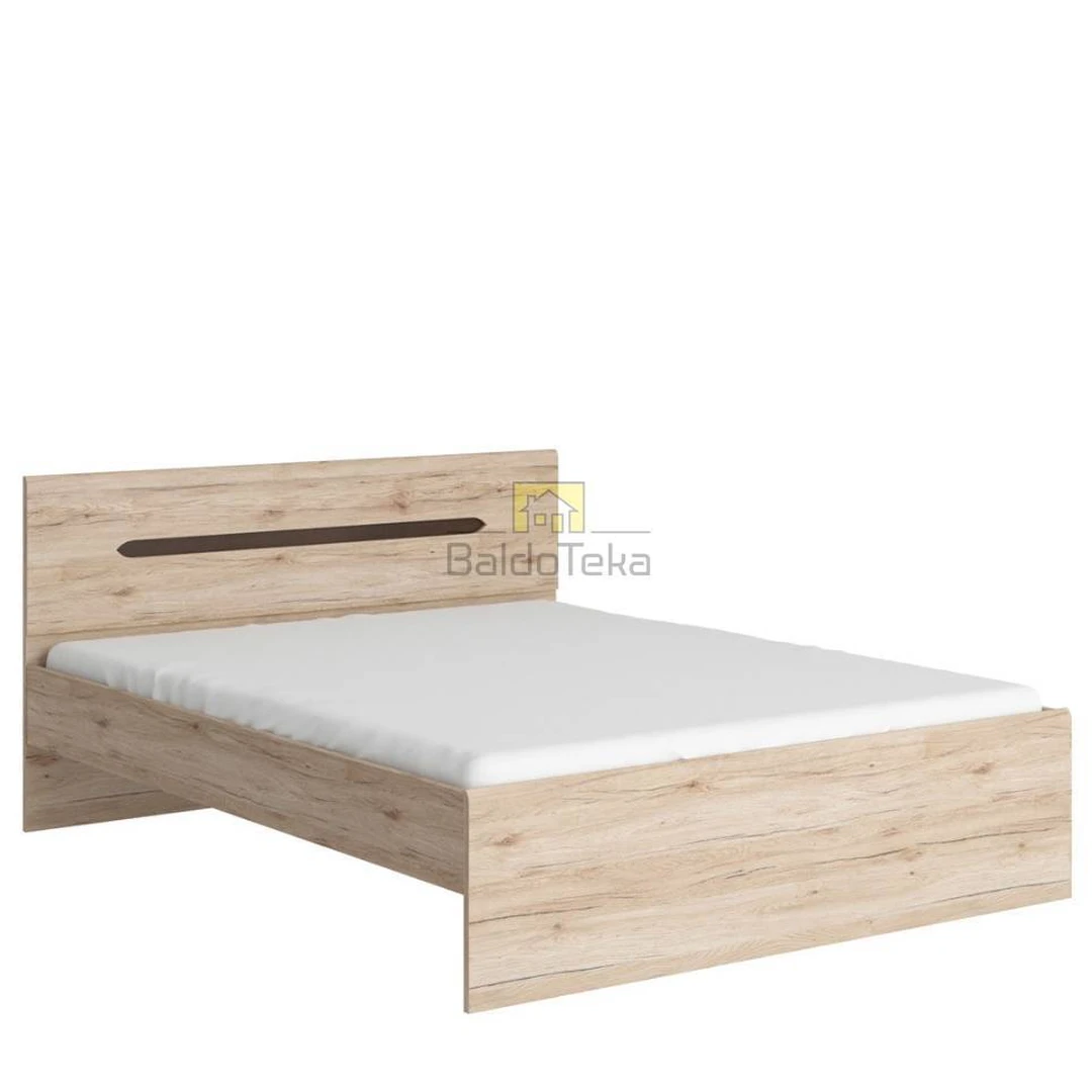Ergonomiška lova šviesaus ąžuolo sanremo/venge spalvos