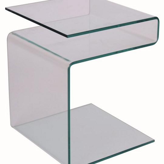 Šiuolaikiška stiklinė kavos stalelis 42x38x49 cm