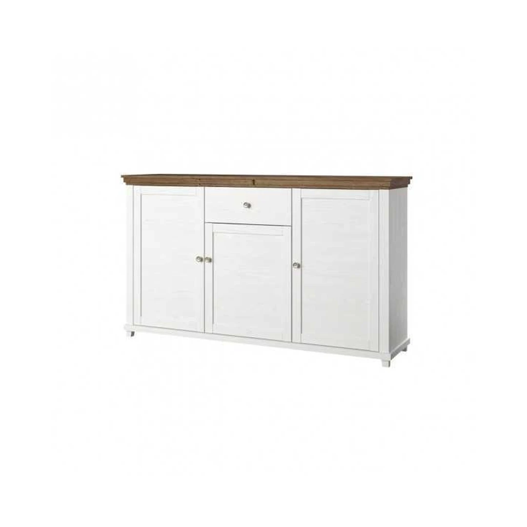 Modernus 3 durų spinta su stalčiumi, 160x93x42 cm