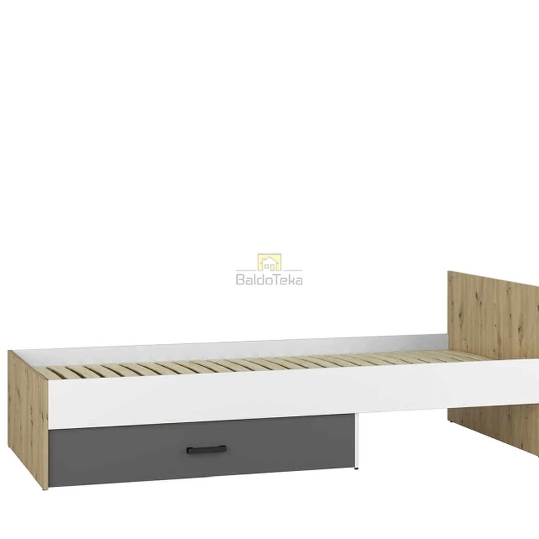 Ergonomiška lova su patalynės dėže ir grotelėmis