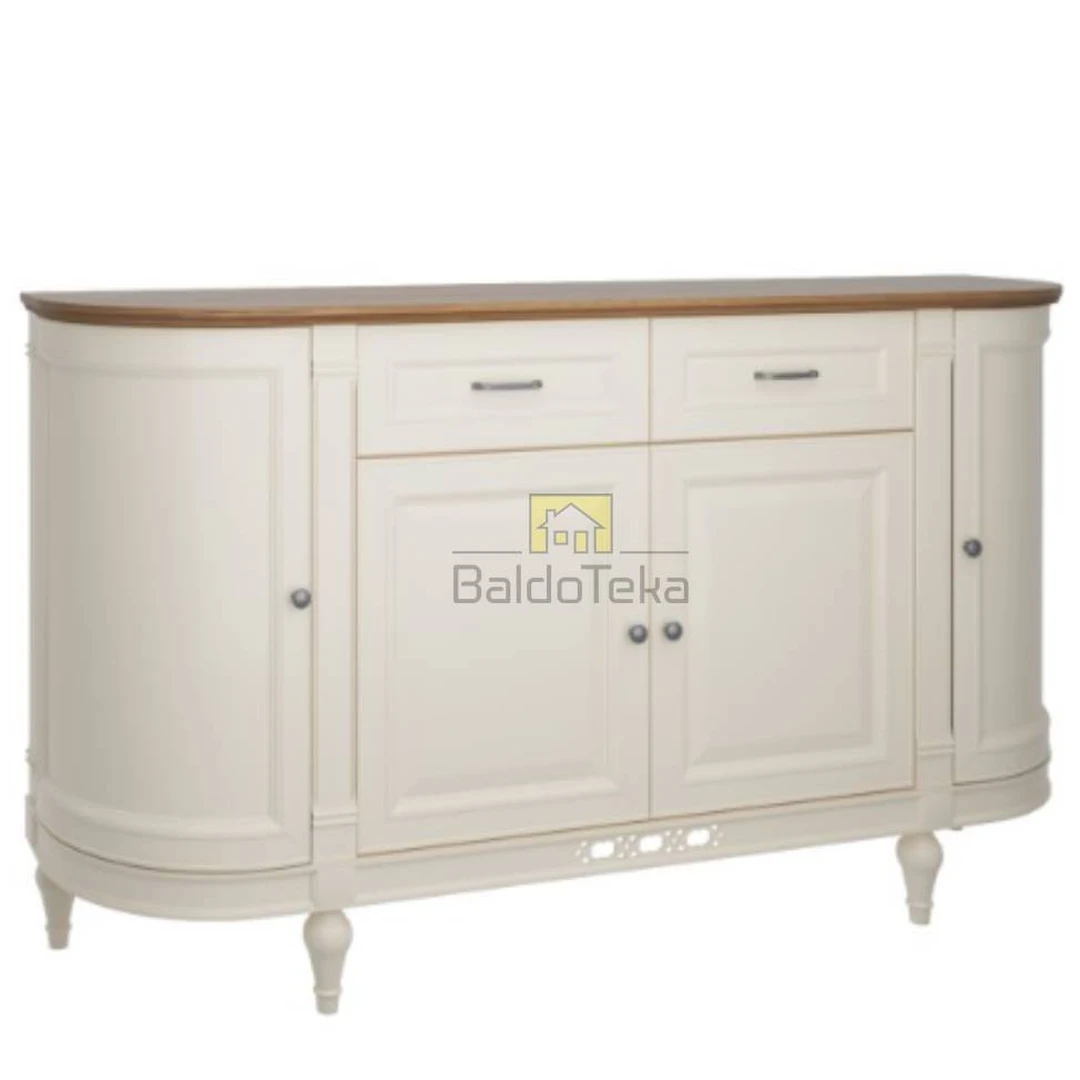 Stalas iš medžio masyvo su MDF fasadais ir stalviršiu