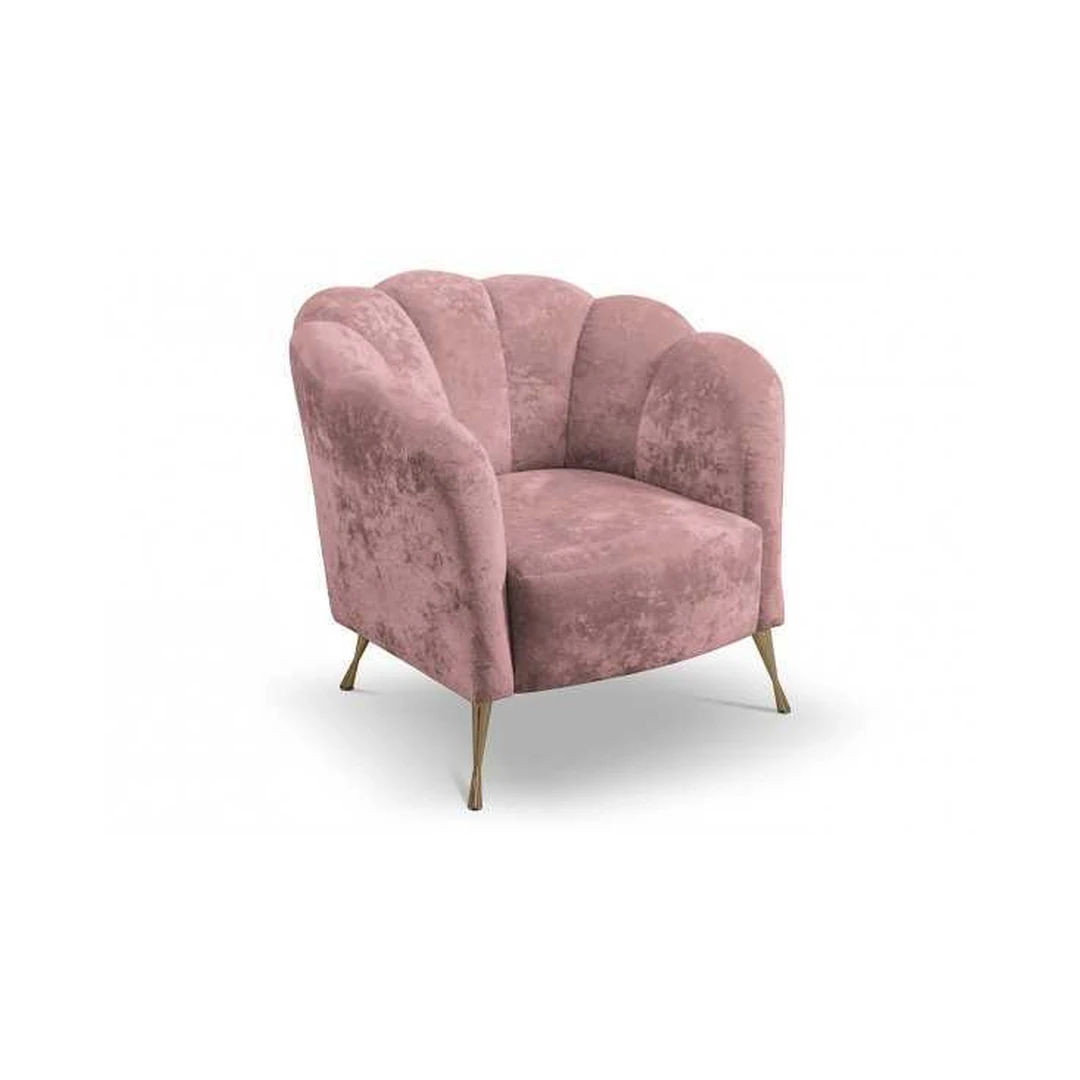 Ergonominė sofos sėdynė su aukso spalvos metalinėmis kojomis