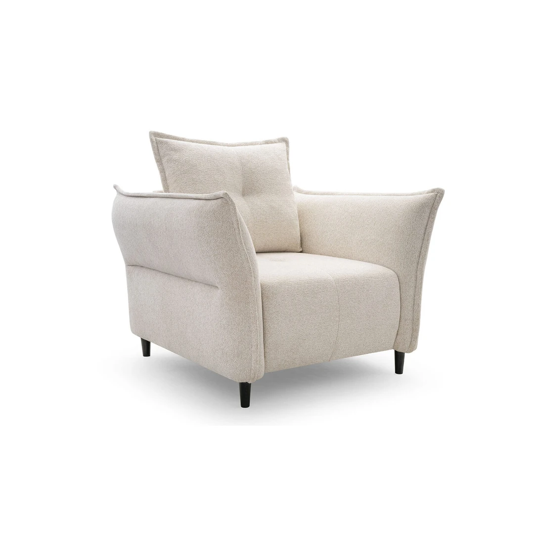 Modernus dizaino fotelis su įvairių audinių pasirinkimu