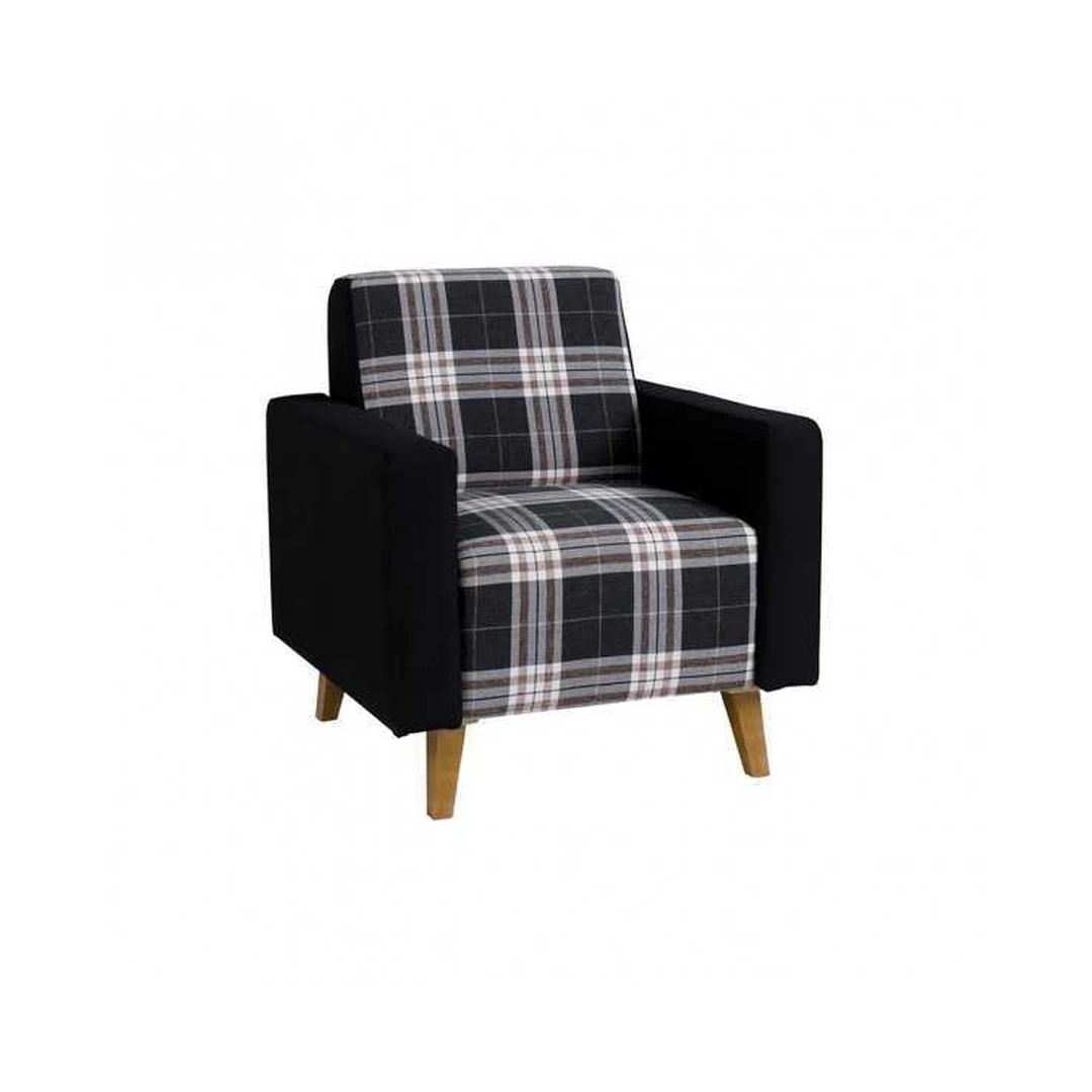 Ergonomiškas medinis fotelis su spyruoklėmis