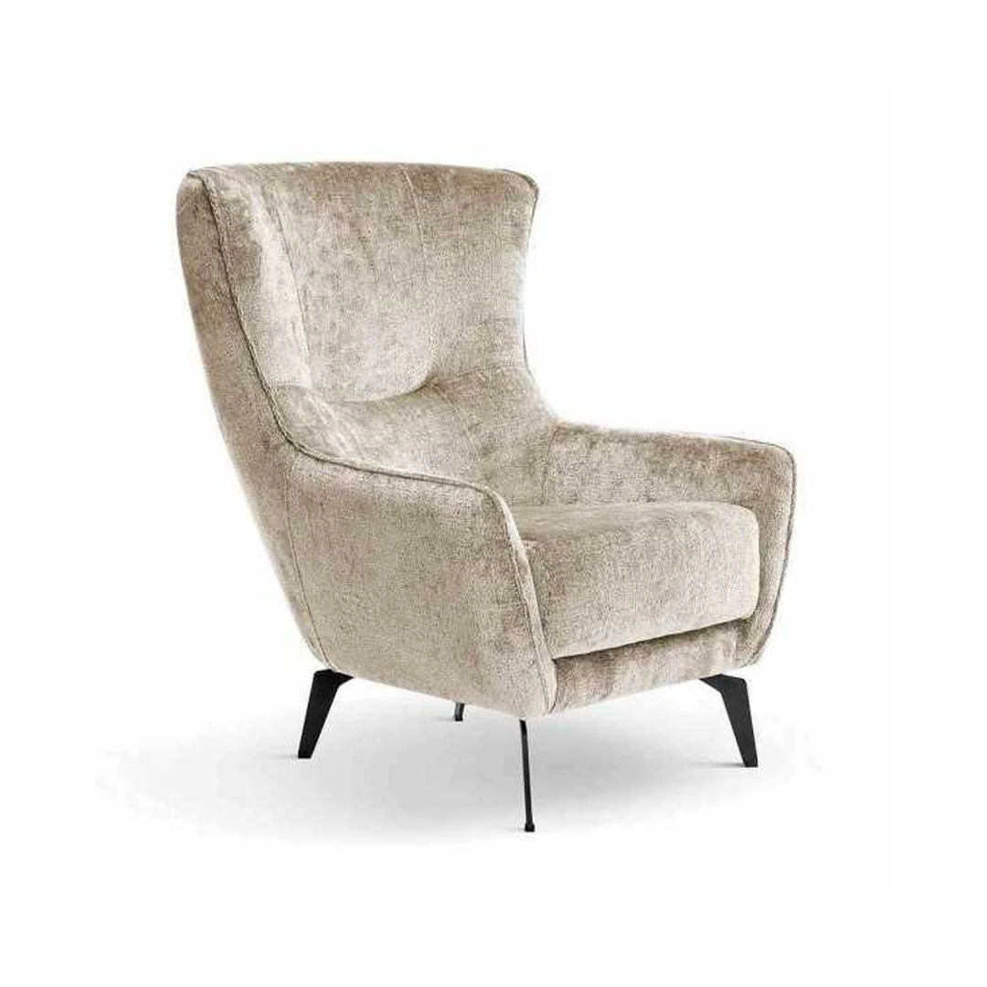 Elegantiškas medinis fotelis ROMERO su juodomis kojomis