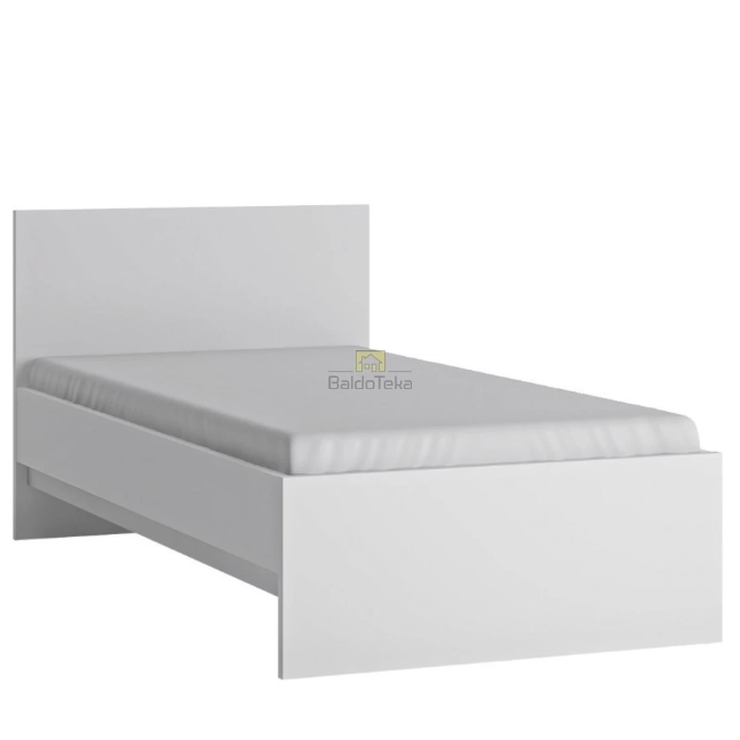 Ergonomiška balta matinė lova su stalčiais