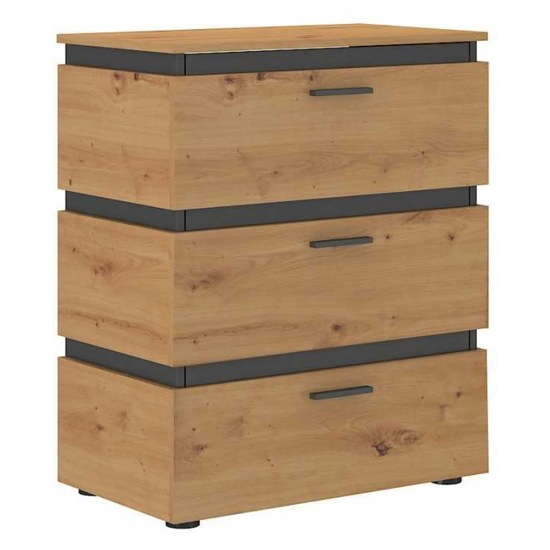 Modernus ąžuolo spintos stalčiai – 70x85x40 cm