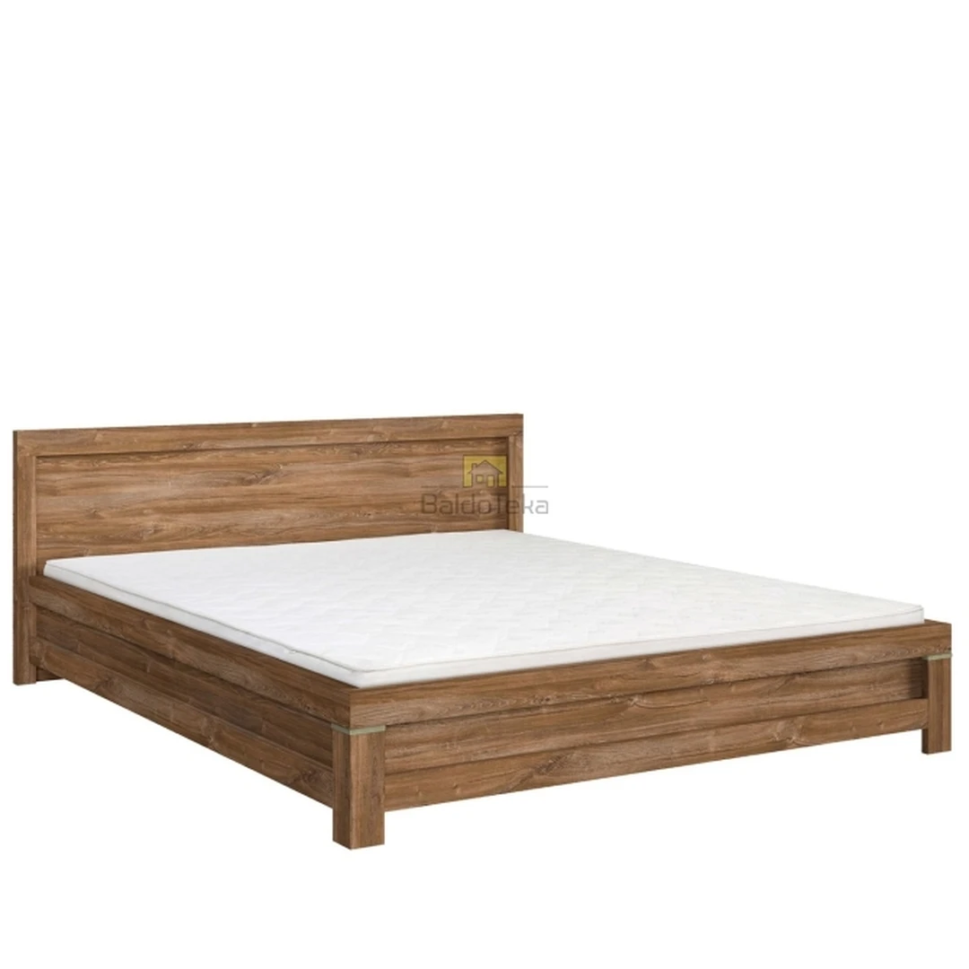 Ergonomiška 160×200 cm lova su moderniu ąžuolo stirling dizainu