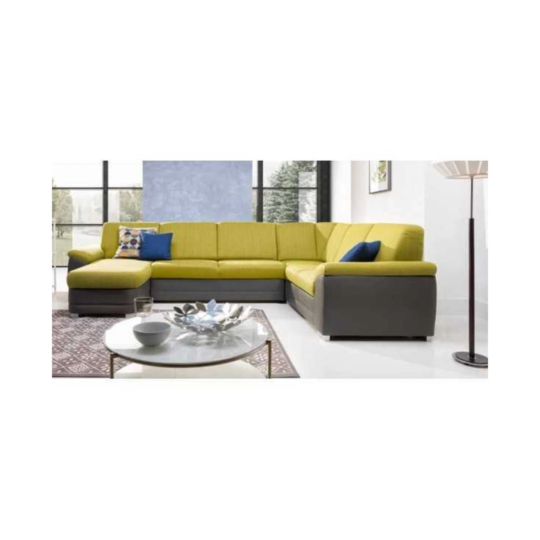 Ergonomiškas kampinis sofos kompleksas su miegojimo funkcija