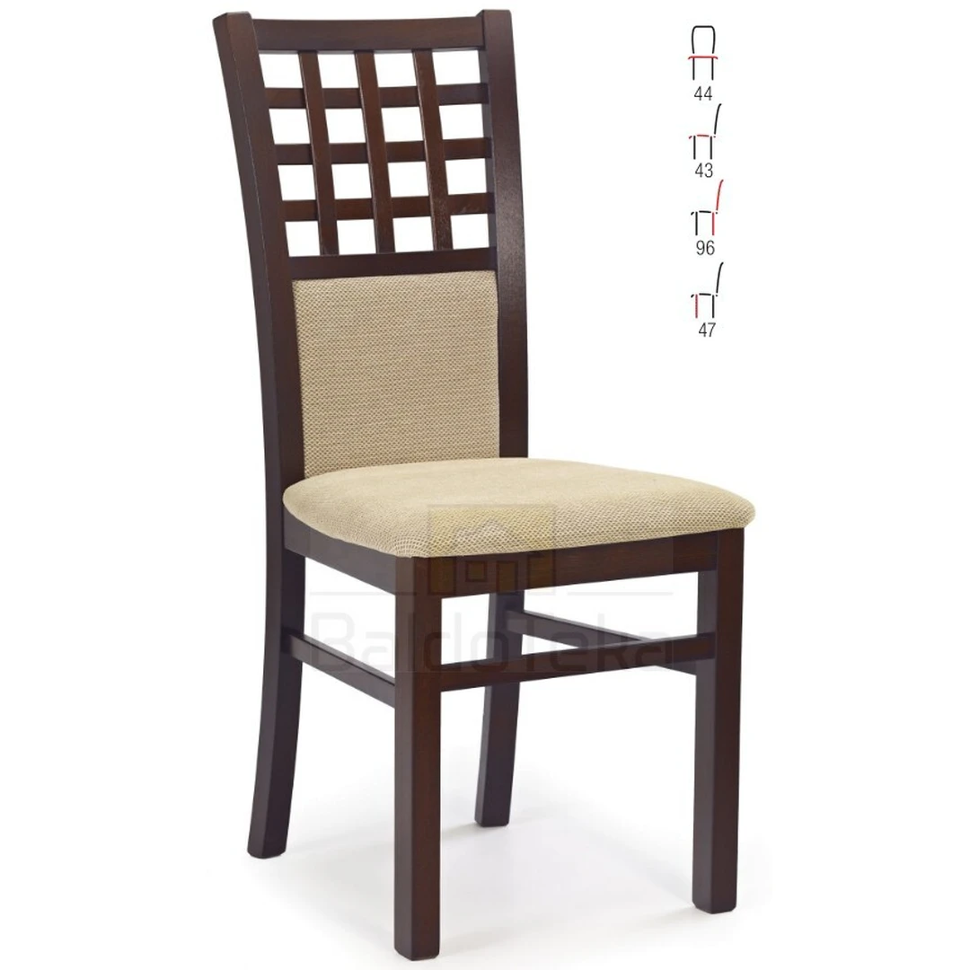 Elegantiškos buko spintos su gobelenu – tamsus riešutas