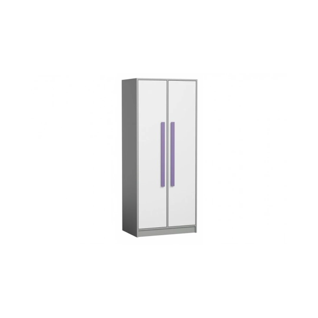 Moderni dviejų durų spinta 01 antracito ir baltos spalvos