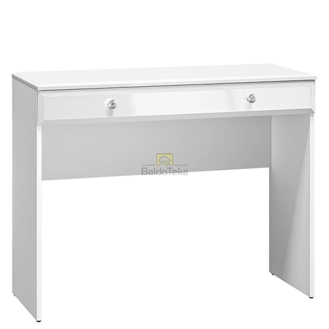 Stalas su padidinta apkrova, balta matinė/blizgi