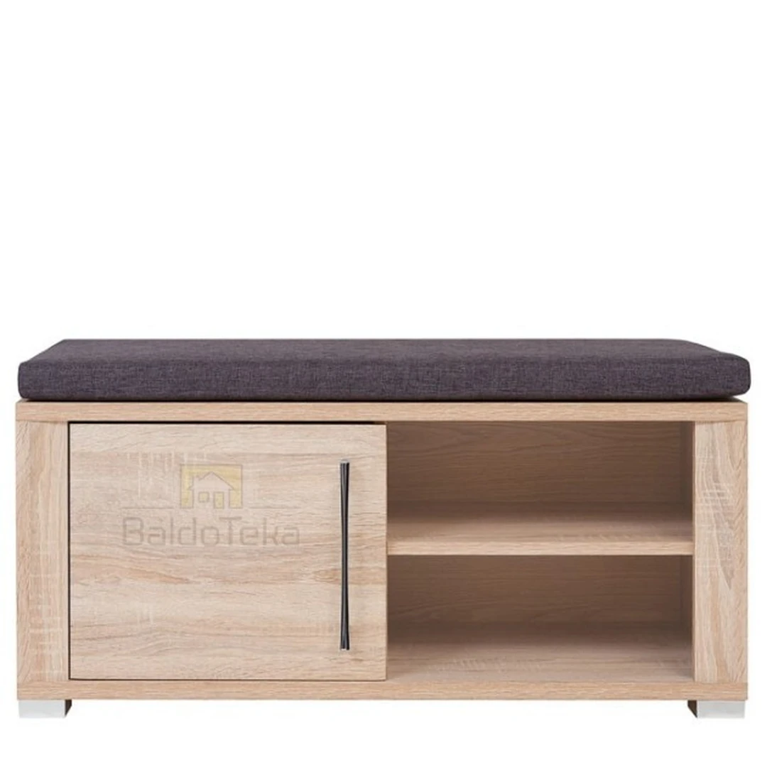 Modernus ąžuolo sonoma spalvos LMDP stalas 90x40x36 cm