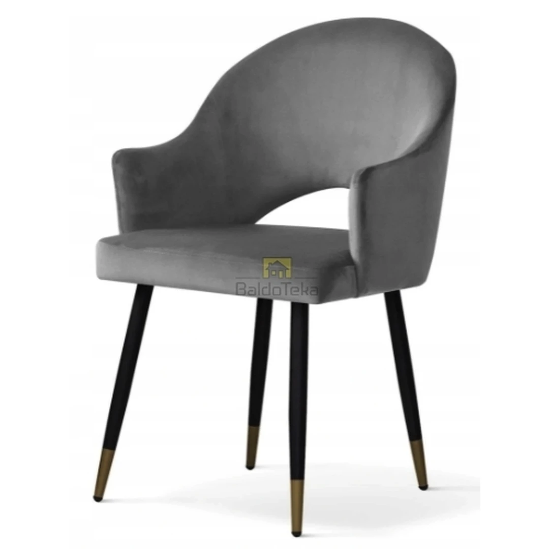 Ergonominė kėdė su aksominiu audiniu