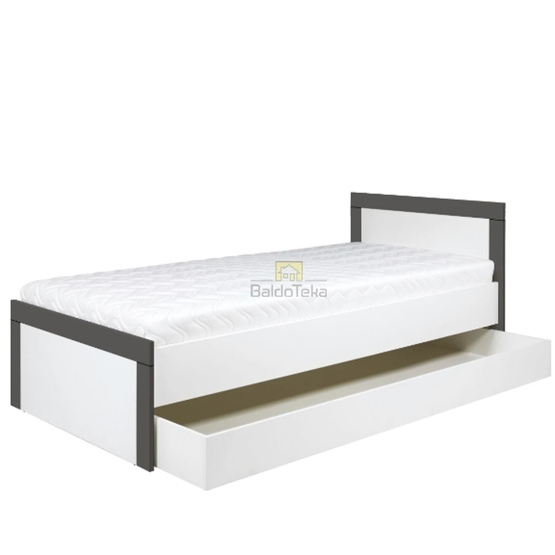 Ergonomiška 90x200 cm lova su patalynės dėže