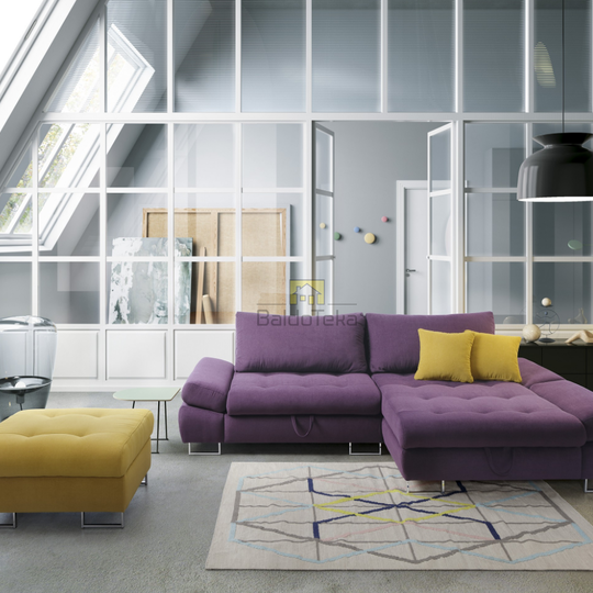 Ergonomiška lova su patalynės dėže ir poliuretano užpildu