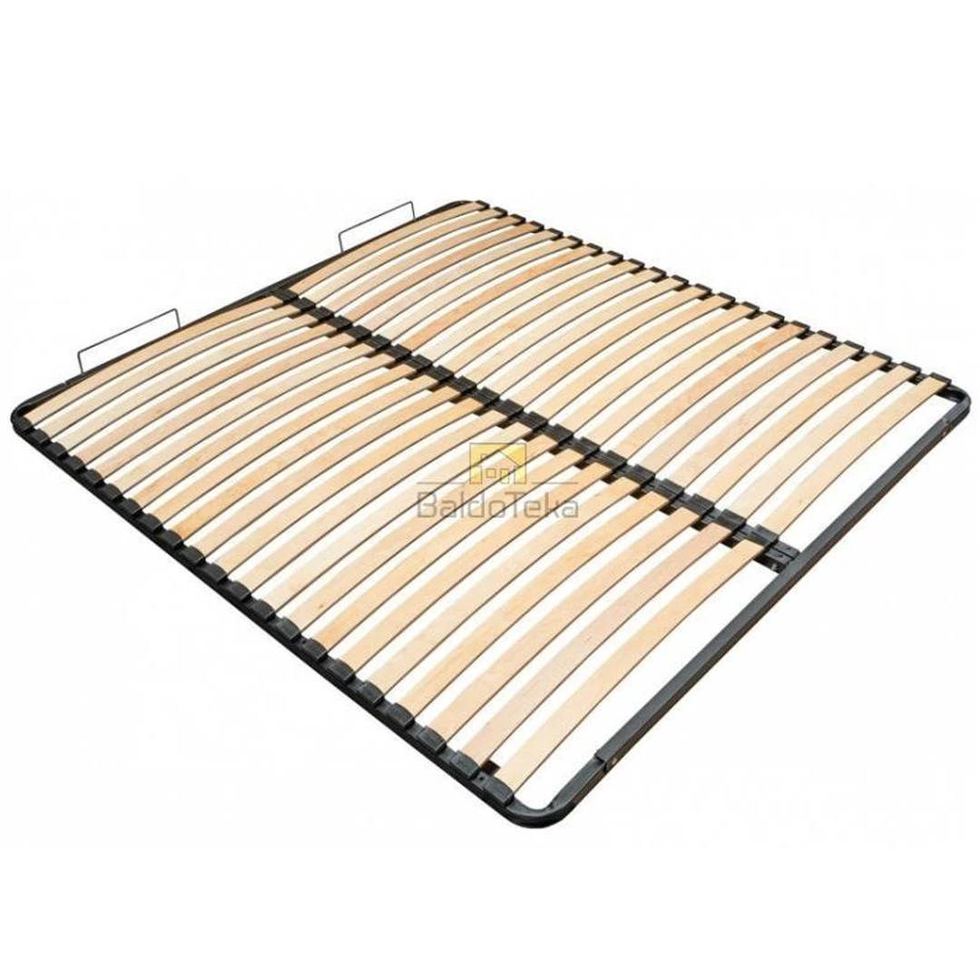 Metalinis rėmas su medinėmis lamelėmis 90x200 cm