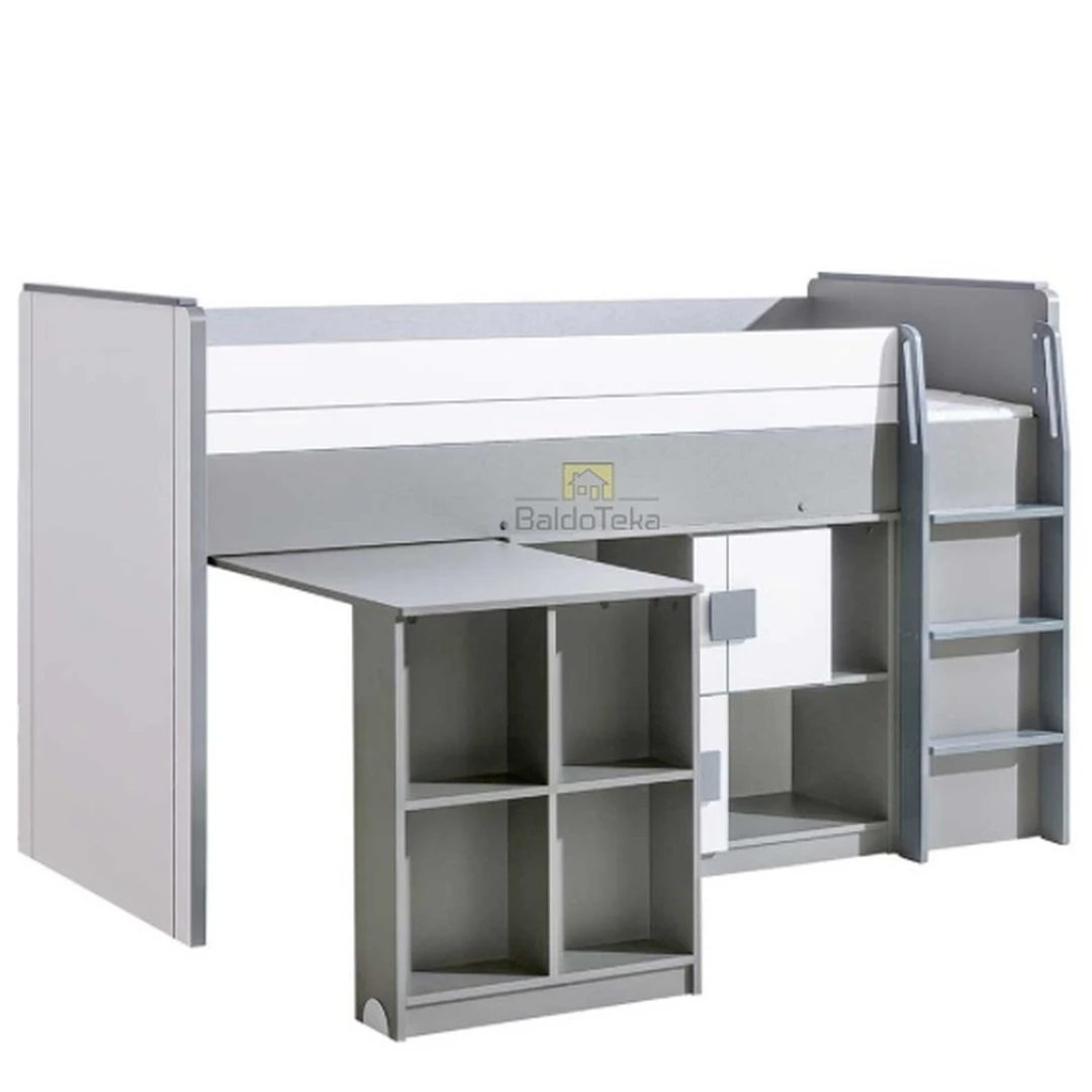 Moderni lova antracito spalva su baltu atspalviu