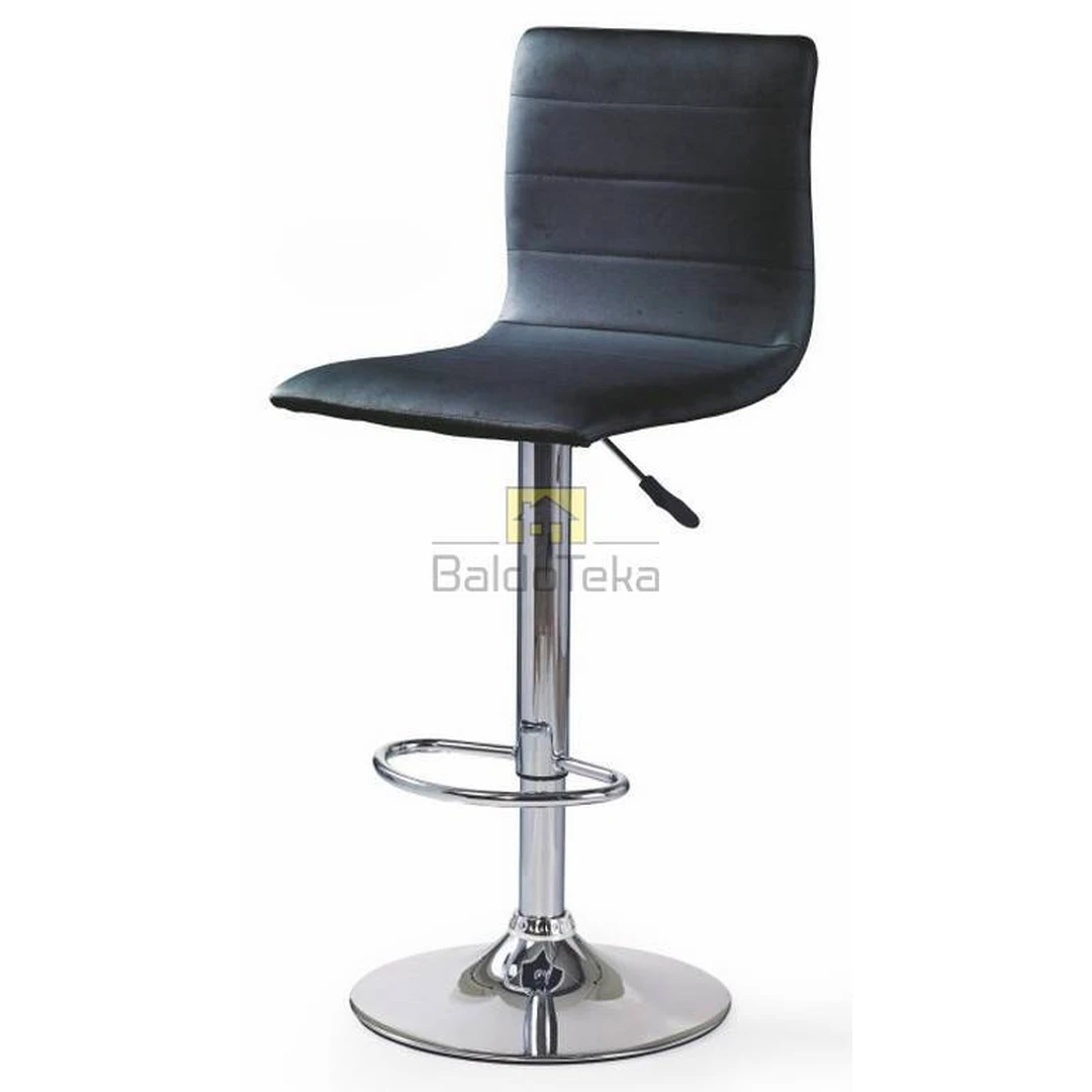 Stilingi juodi metaliniai kėdės su reguliuojama aukščiu