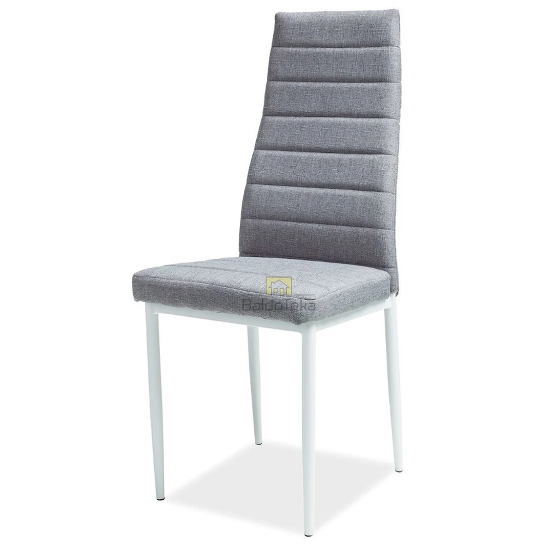 Elegantiškas gobeleno fotelis pilka/balta spalva