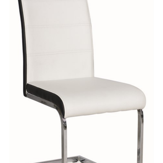H-441 (balta/juoda ekooda) sg kėdė - Kėdės
