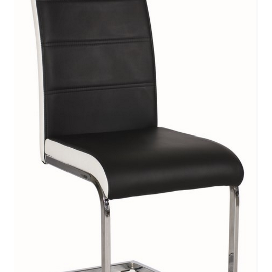 Modernus juodos ir baltos spalvos spintos su chromuotu metalo apvadu