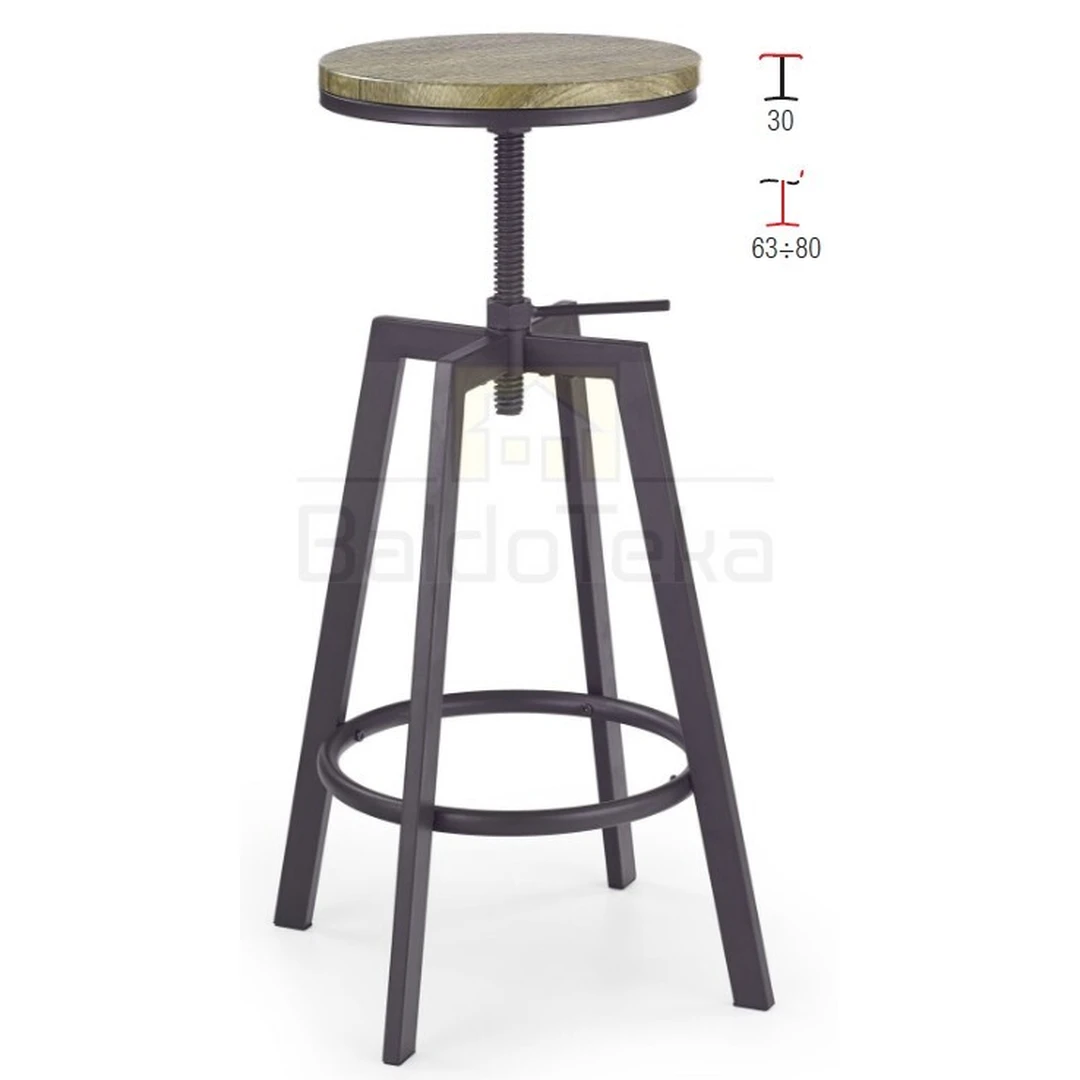 Stylish H-64 Bar Stool in Coffee-Old Vasion