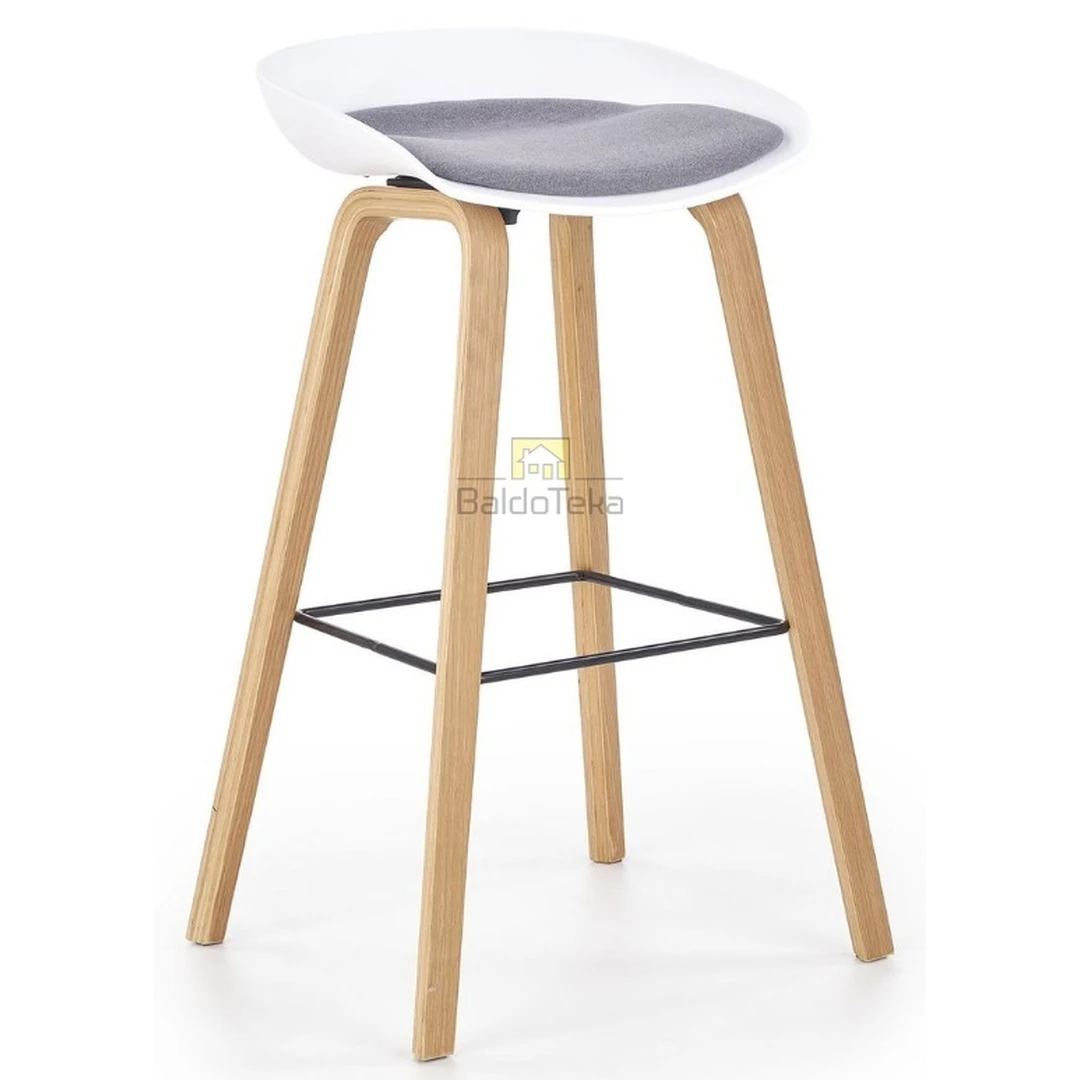 Ergonomiški kėdės su gobelenu – balta/pilka spalva