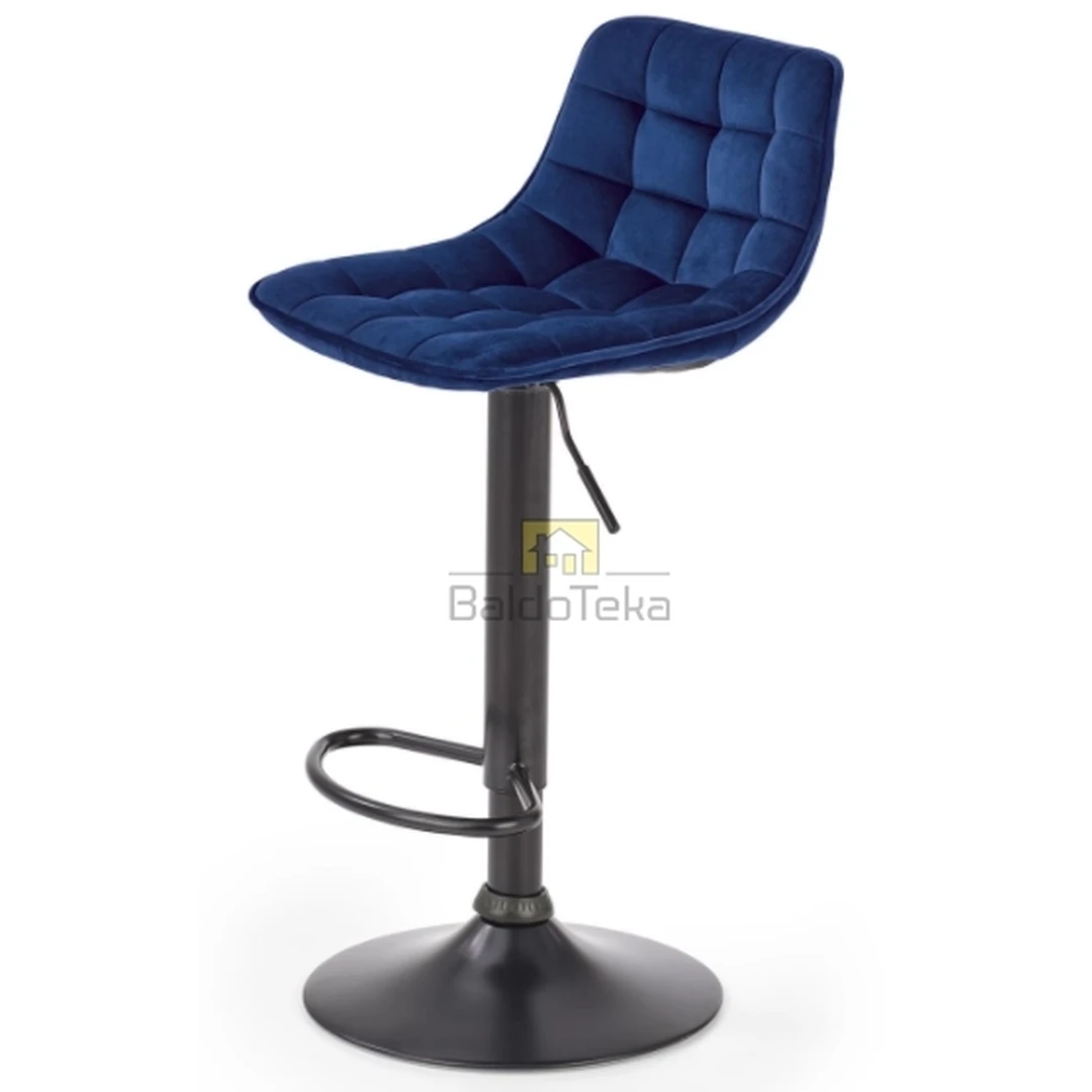 Madingi aukšti foteliai tamsiai mėlynai/juodai